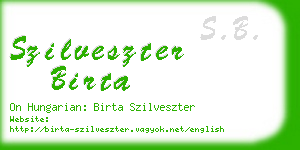 szilveszter birta business card